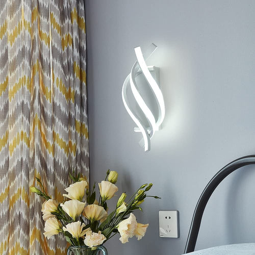 Applique murale design LED en spirale d'aluminium Psalm - vue 6 sur 11