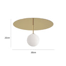 Plafonnier moderne LED base circulaire et perle lumineuse Auggie