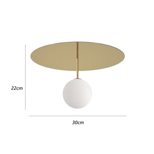 Plafonnier moderne LED base circulaire et perle lumineuse Auggie - vue 5 sur 5