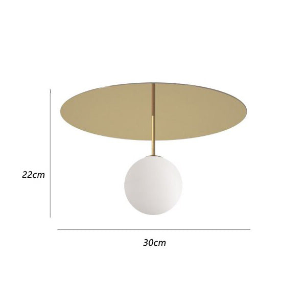 Plafonnier moderne LED base circulaire et perle lumineuse Auggie - vue 5 sur 5