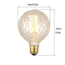 Ampoule globe déformé à incandescence filament vintage 40W Edison