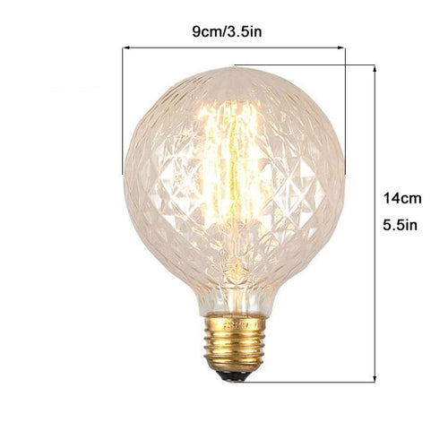 Ampoule globe déformé à incandescence filament vintage 40W Edison - vue 5 sur 4