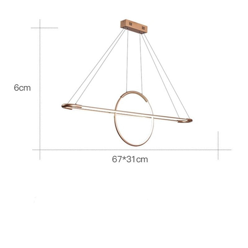 Lustre design LED avec anneau suspendu Nefta - vue 6 sur 6