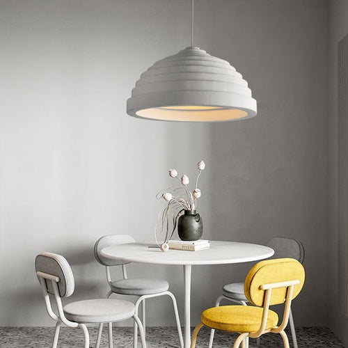 Suspension moderne avec abat-jour au design arrondie Jorja - vue 3 sur 7