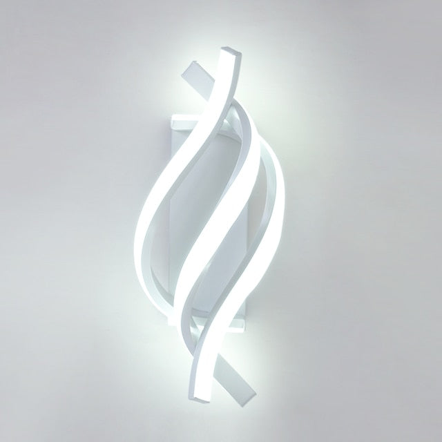 Applique murale design LED en spirale d'aluminium Psalm - vue 9 sur 11