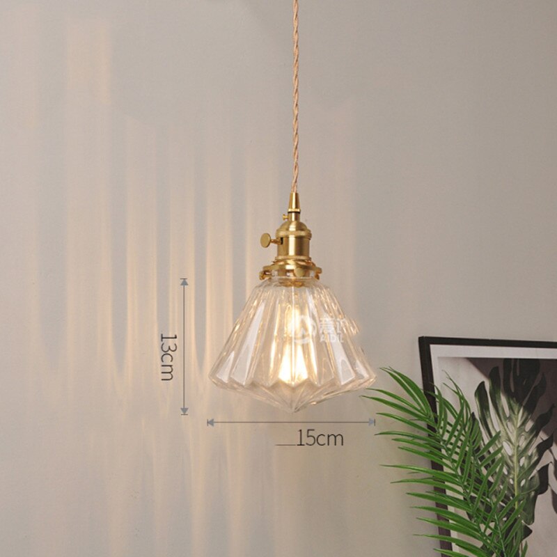 Suspension vintage LED avec abat-jour en verre Finnian - vue 11 sur 31