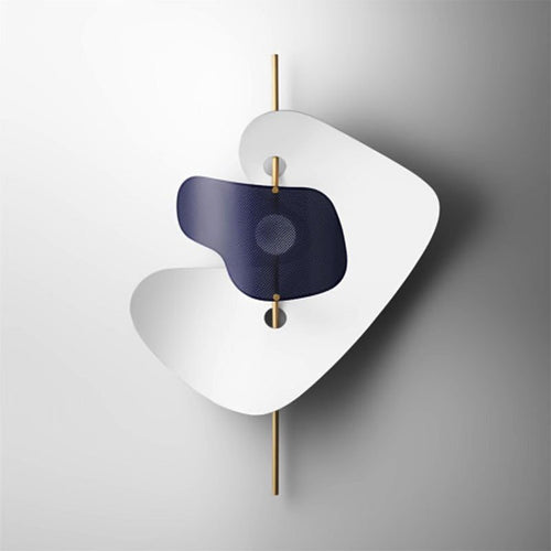 Applique murale design blanche avec tige doré Crissy - vue 6 sur 6