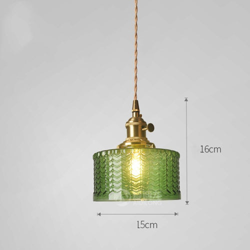 Suspension vintage LED avec abat-jour en verre Finnian - vue 19 sur 31