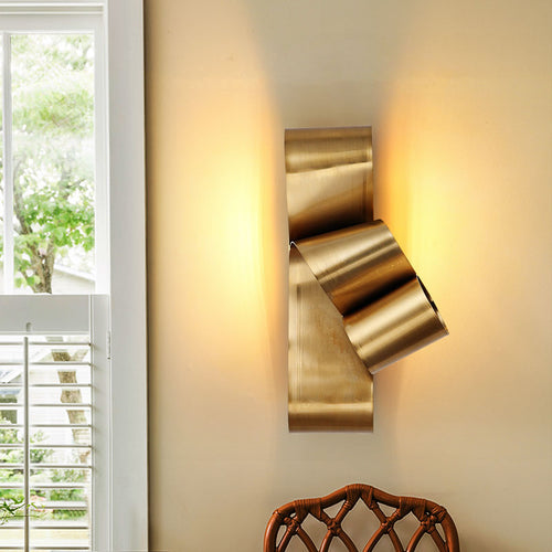 Applique murale moderne dorée en forme de noeud Ilba - vue 8 sur 9