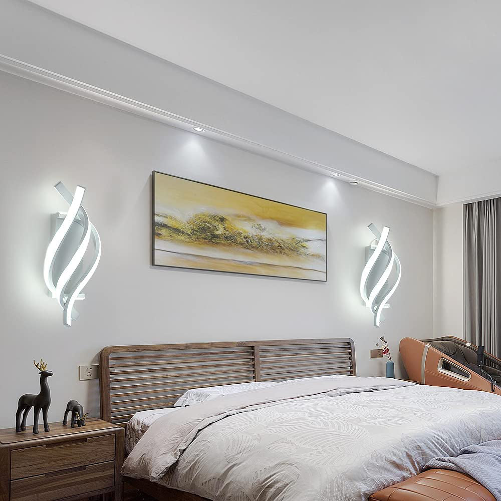 Applique murale design LED en spirale d'aluminium Psalm - vue 4 sur 11