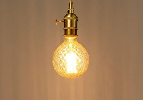 Ampoule globe déformé à incandescence filament vintage 40W Edison - vue 3 sur 4