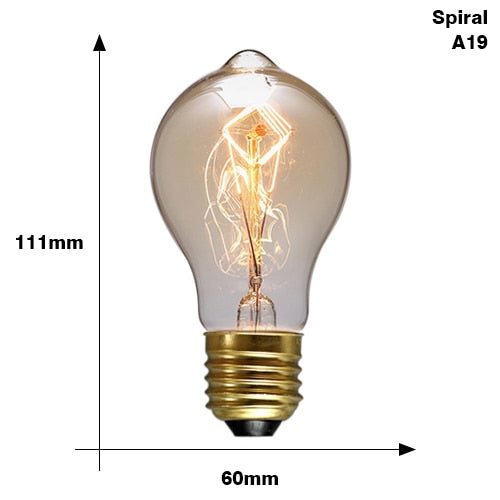 Ampoule à incandescence filament vintage 40W Edison - vue 3 sur 3