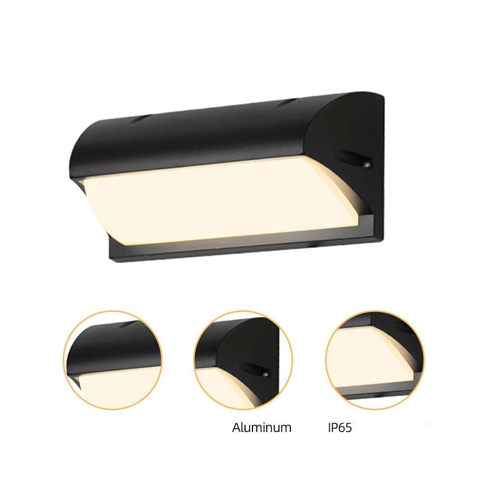Applique murale extérieur LED en métal noir Hallen - vue 6 sur 7