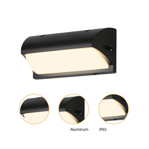 Applique murale extérieur LED en métal noir Hallen - vue 6 sur 7