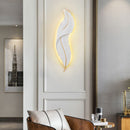 Applique murale moderne LED en forme de plume blanche Kauai