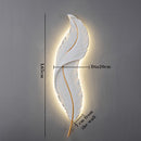 Applique murale moderne LED en forme de plume blanche Kauai