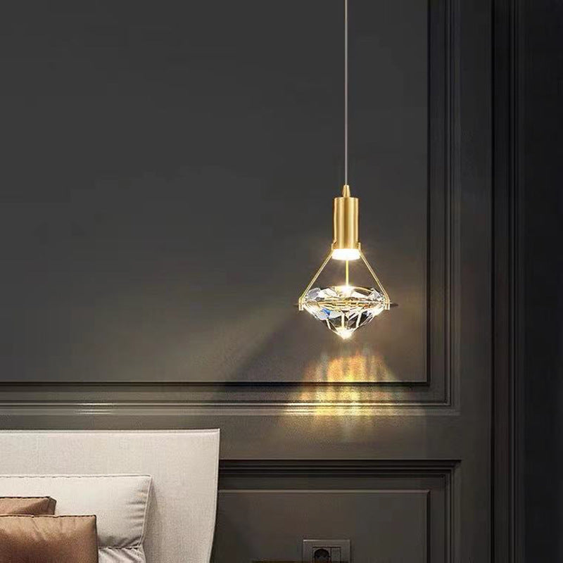 Suspension design LED luxury en forme de diamant Savia - vue 2 sur 9