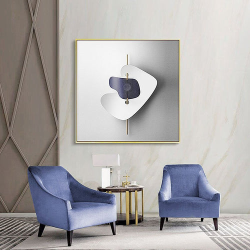 Applique murale design blanche avec tige doré Crissy - vue 3 sur 6