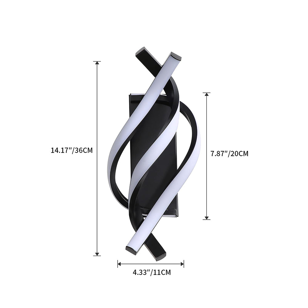 Applique murale design LED en spirale d'aluminium Psalm - vue 11 sur 11