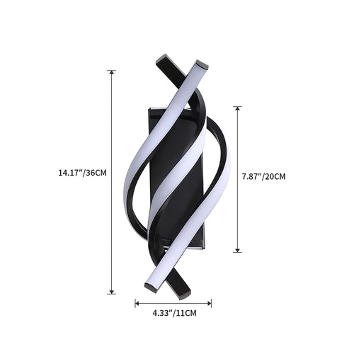 Applique murale design LED en spirale d'aluminium Psalm - vue 12 sur 11