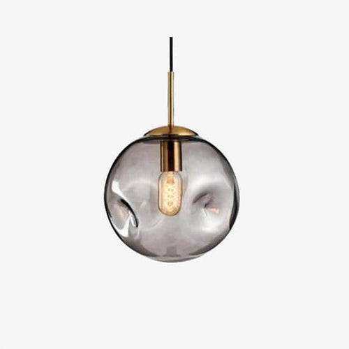 Suspension design à LED boule déformée en verre Head - vue 2 sur 9