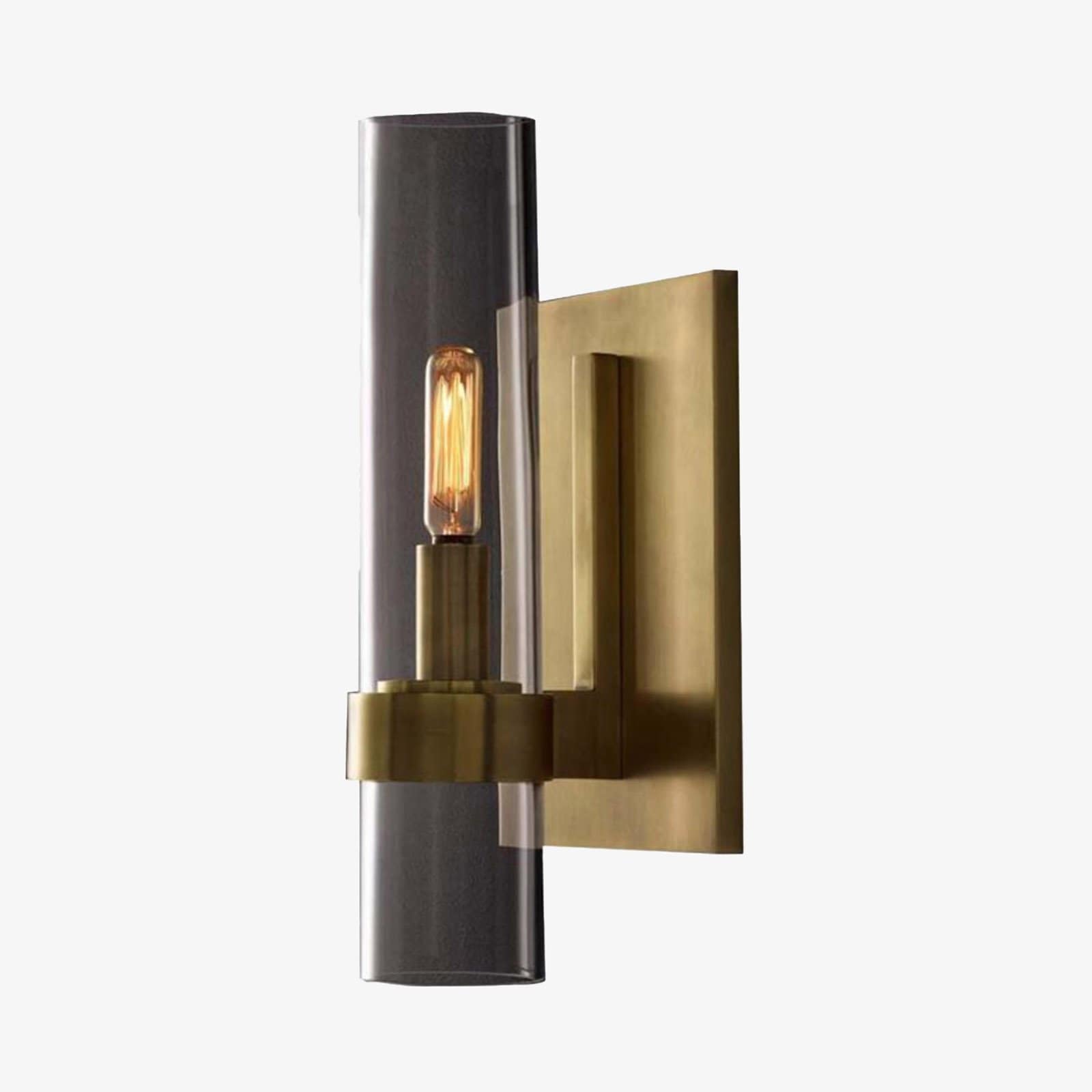 Applique murale design LED avec tube en verre cylindrique Luxery - vue 1 sur 12