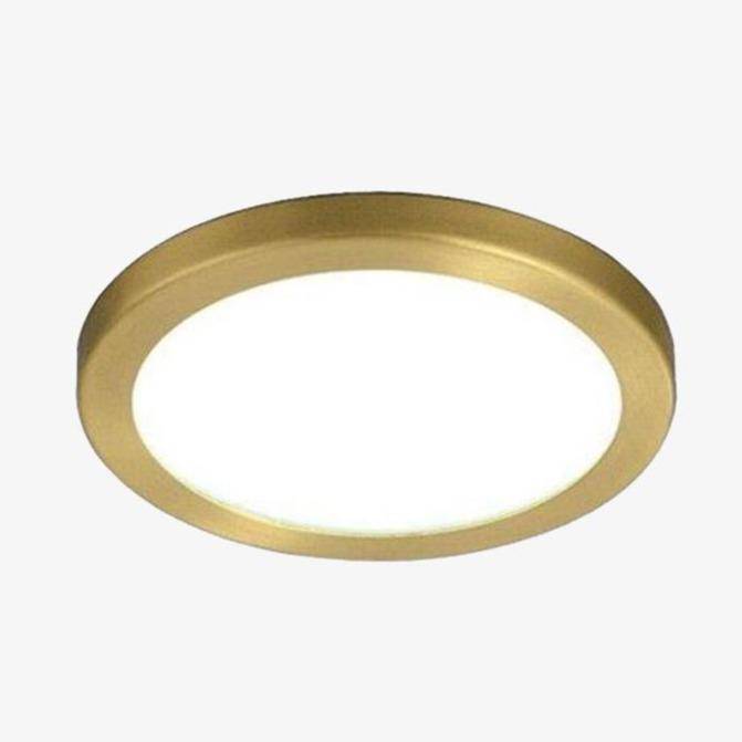 Spot encastré LED rond avec bordure dorée - vue 1 sur 5