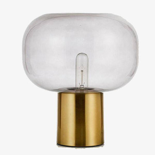 Lampe à poser design LED avec socle doré et abat-jour arrondi Luxury - vue 2 sur 3
