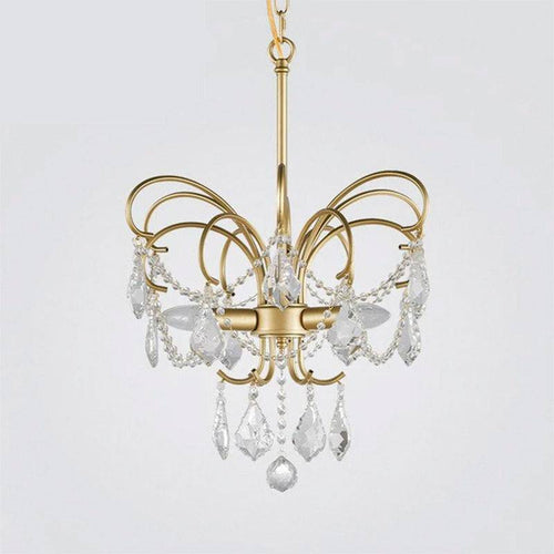 Lustre design LED avec branches dorées et verre crystal Luxury - vue 3 sur 3