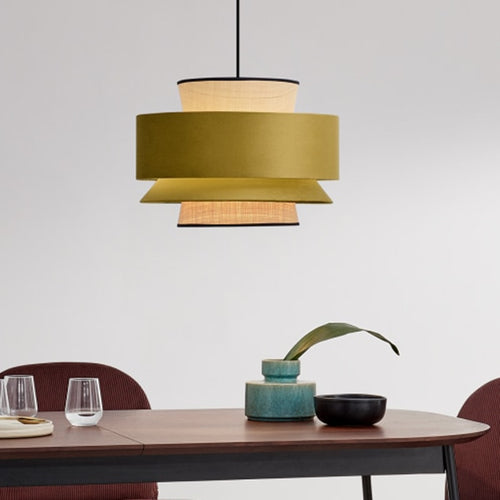 Suspension moderne avec abat-jour multiple en tissus Bria - vue 2 sur 5