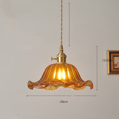 Suspension vintage LED avec abat-jour en verre Finnian - vue 23 sur 31