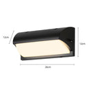 Applique murale extérieur LED en métal noir Hallen