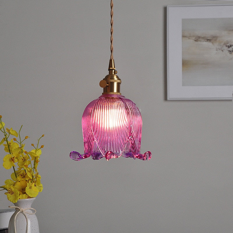 Suspension vintage LED avec abat-jour en verre Finnian - vue 25 sur 31
