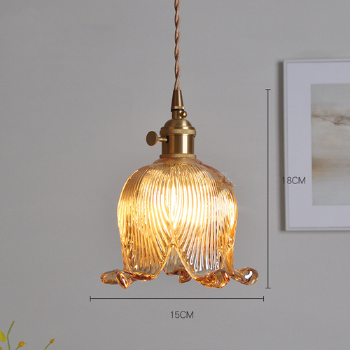 Suspension vintage LED avec abat-jour en verre Finnian - vue 27 sur 31