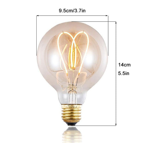 Ampoule globe à incandescence filament coeur vintage 4W à LED Edison - vue 5 sur 4