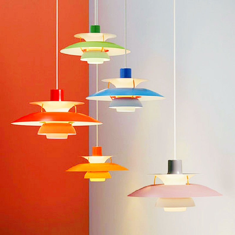 Suspension industrielle LED colorée en métal Barnaby - vue 5 sur 21