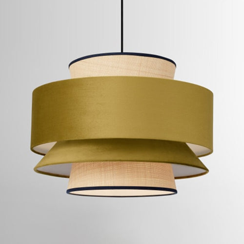 Suspension moderne avec abat-jour multiple en tissus Bria - vue 3 sur 5