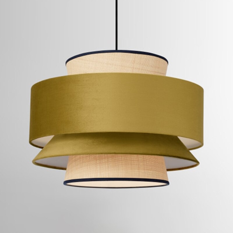 Suspension moderne avec abat-jour multiple en tissus Bria - vue 3 sur 5