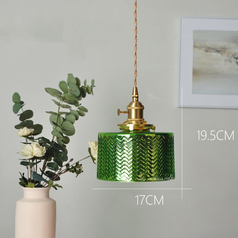 Suspension vintage LED avec abat-jour en verre Finnian - vue 19 sur 31