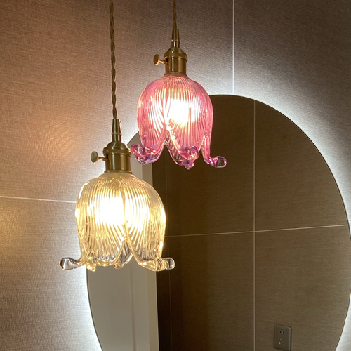 Suspension vintage LED avec abat-jour en verre Finnian - vue 3 sur 31