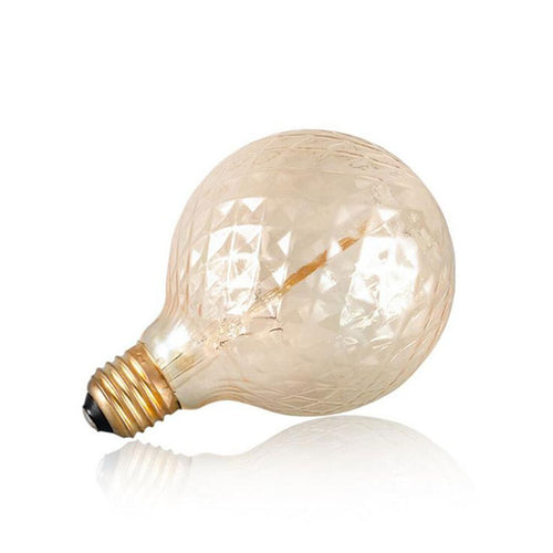 Ampoule globe déformé à incandescence filament vintage 40W Edison - vue 4 sur 4