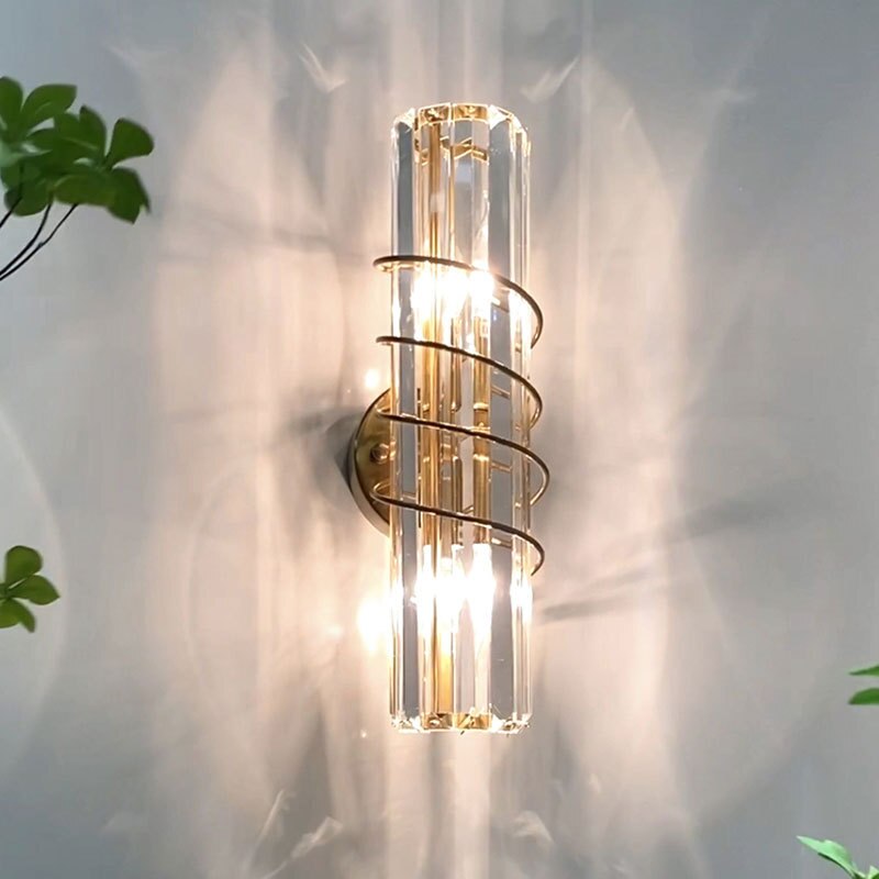 Applique murale design doré en cristal luxury - vue 2 sur 6
