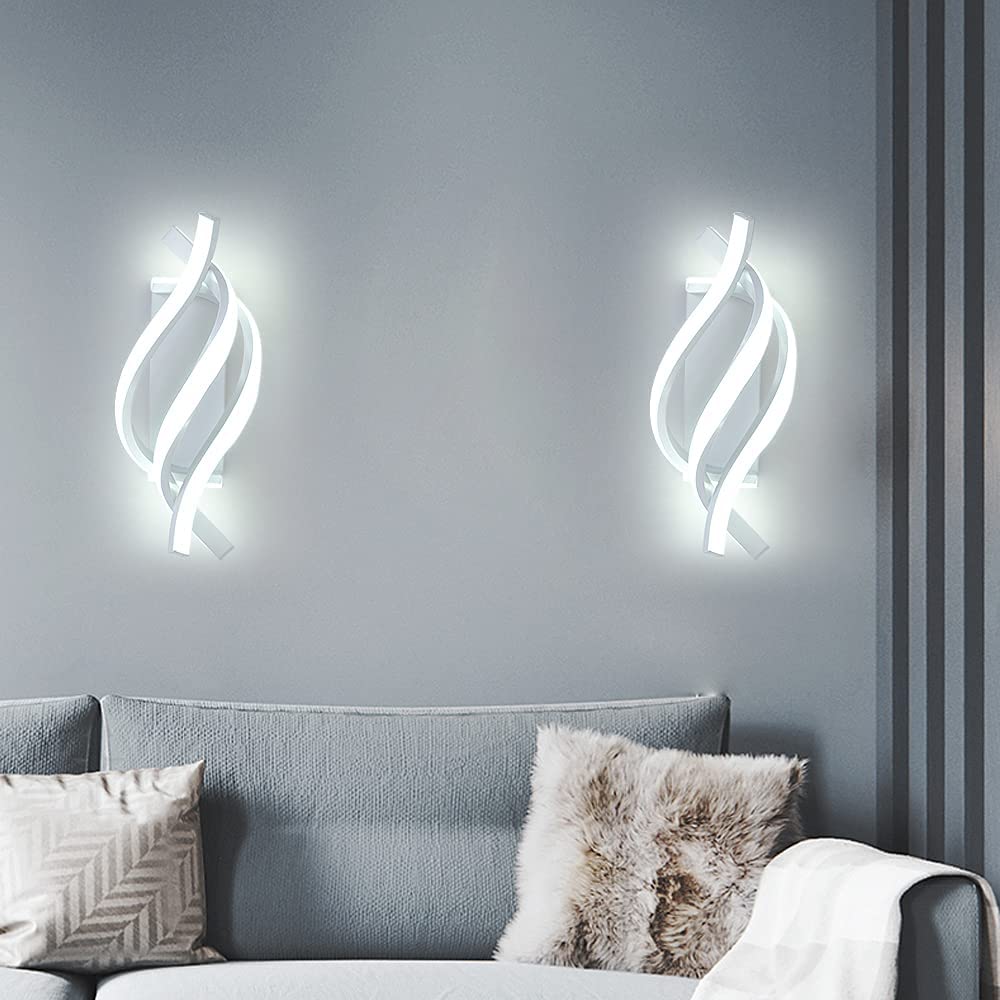 Applique murale design LED en spirale d'aluminium Psalm - vue 8 sur 11