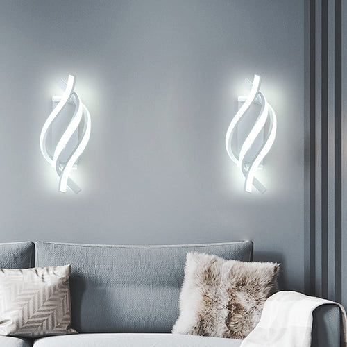 Applique murale design LED en spirale d'aluminium Psalm - vue 9 sur 11
