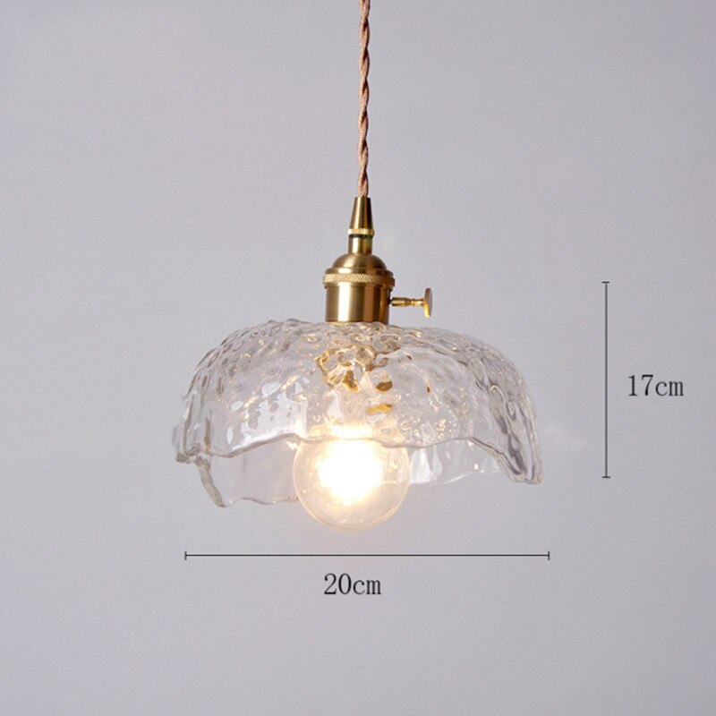 Suspension vintage LED avec abat-jour en verre Finnian - vue 10 sur 31