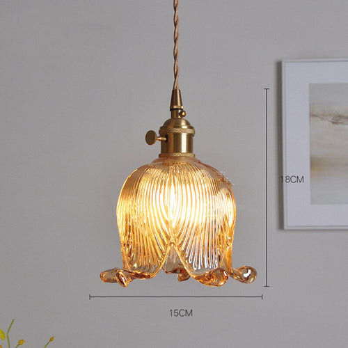 Suspension vintage LED avec abat-jour en verre Finnian - vue 24 sur 31