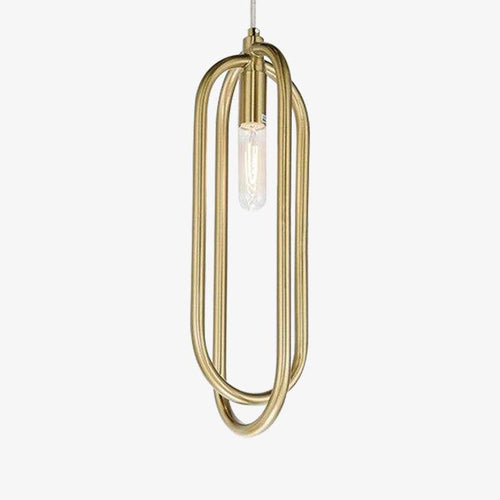 Suspension design double boucle dorée Decoration