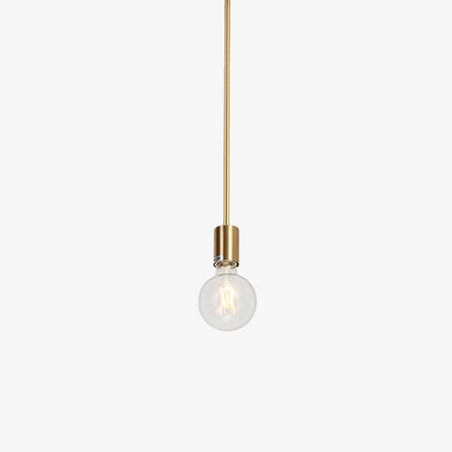 Lustre design à LED en tubes dorés Loft - vue 10 sur 10