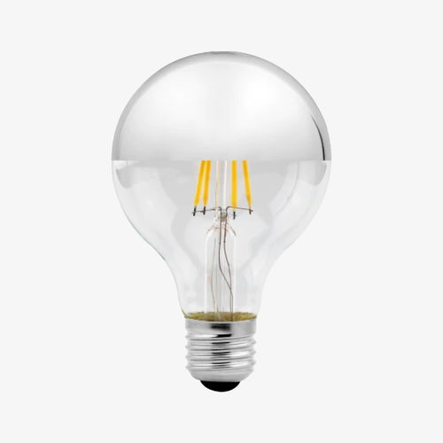 Ampoule E27 à LED G95 4W retro argenté - vue 2 sur 2