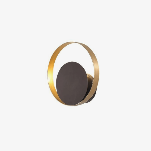 Applique design LED rond doré et noir Moderne - vue 4 sur 3